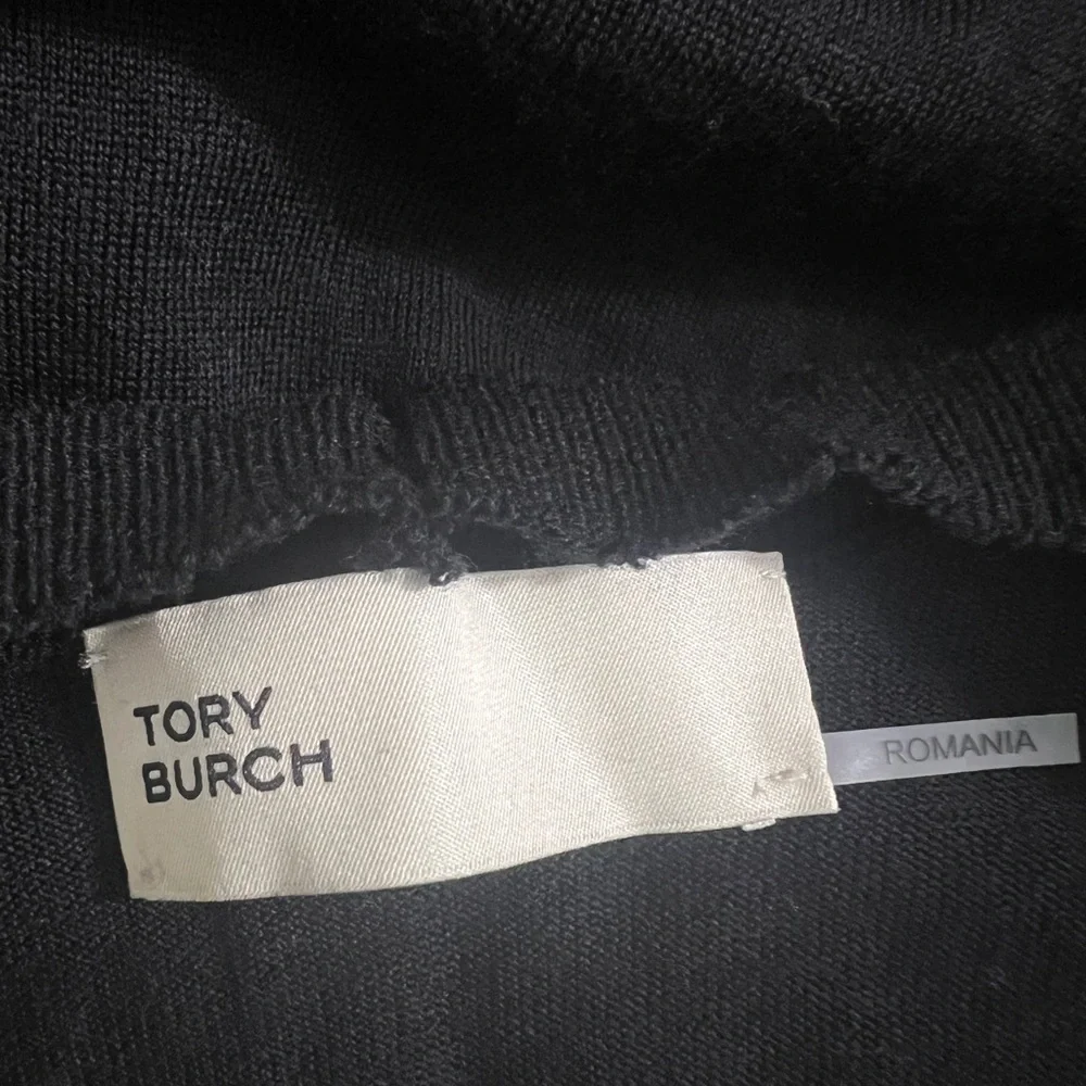 Tory‎ Burch Size XS Black Knit Long Sleeve Deep Plunge Body Suit